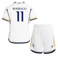 Real Madrid Rodrygo Goes #11 Hemmaställ Barn 2023-24 Korta ärmar (+ Korta byxor)
